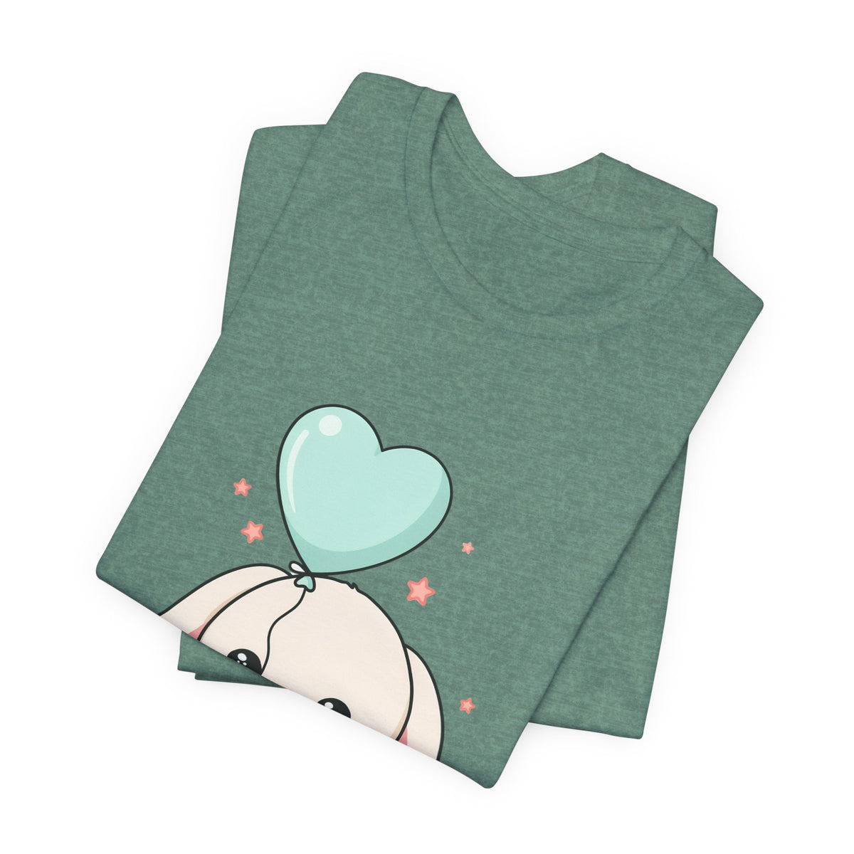 Kawaii Bunny T-Shirt with Balloon – Cute Chibi Rabbit Tee