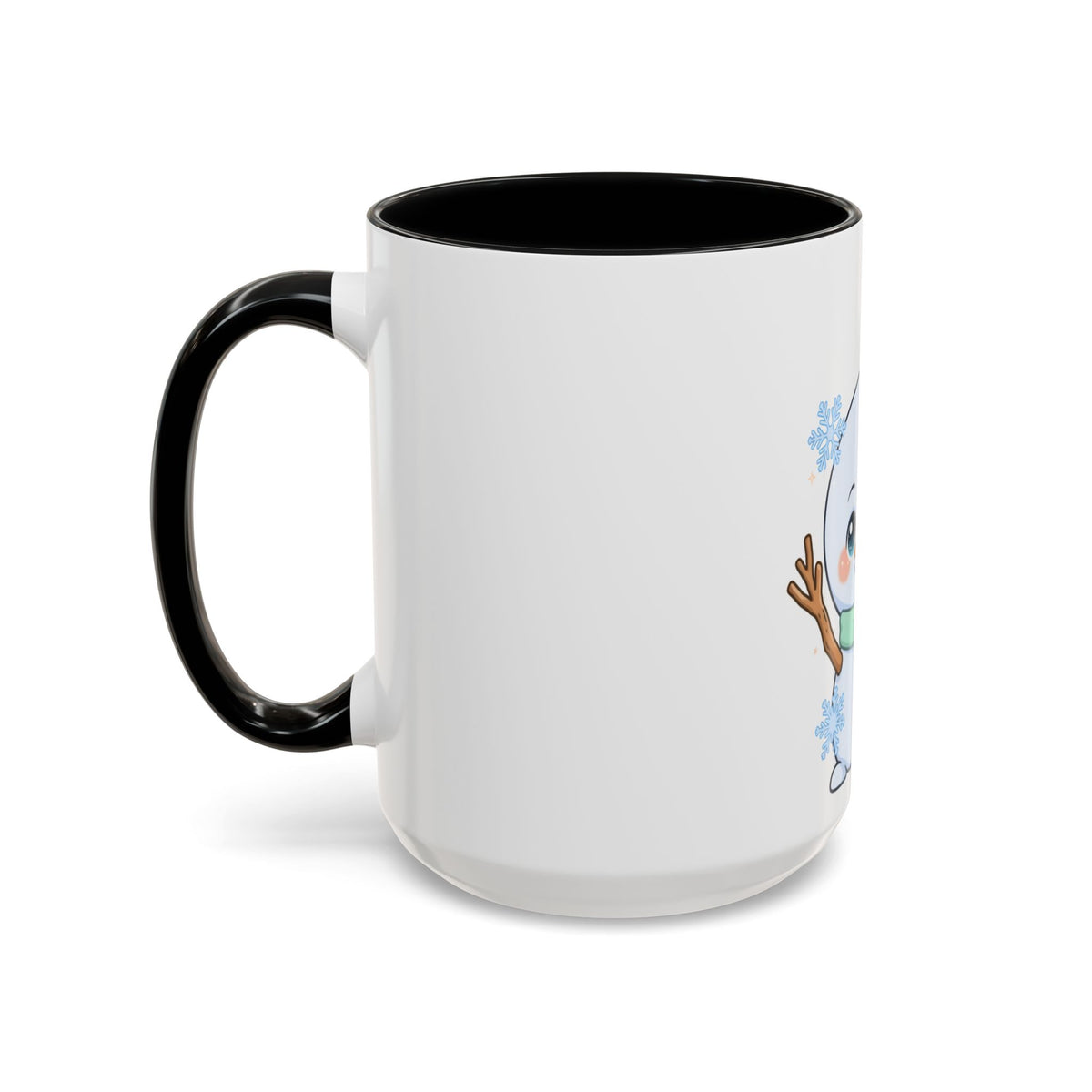 Kawaii Snowman Accent Coffee Mug for Winter Fans