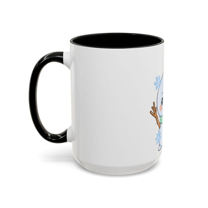 Kawaii Snowman Accent Coffee Mug for Winter Fans