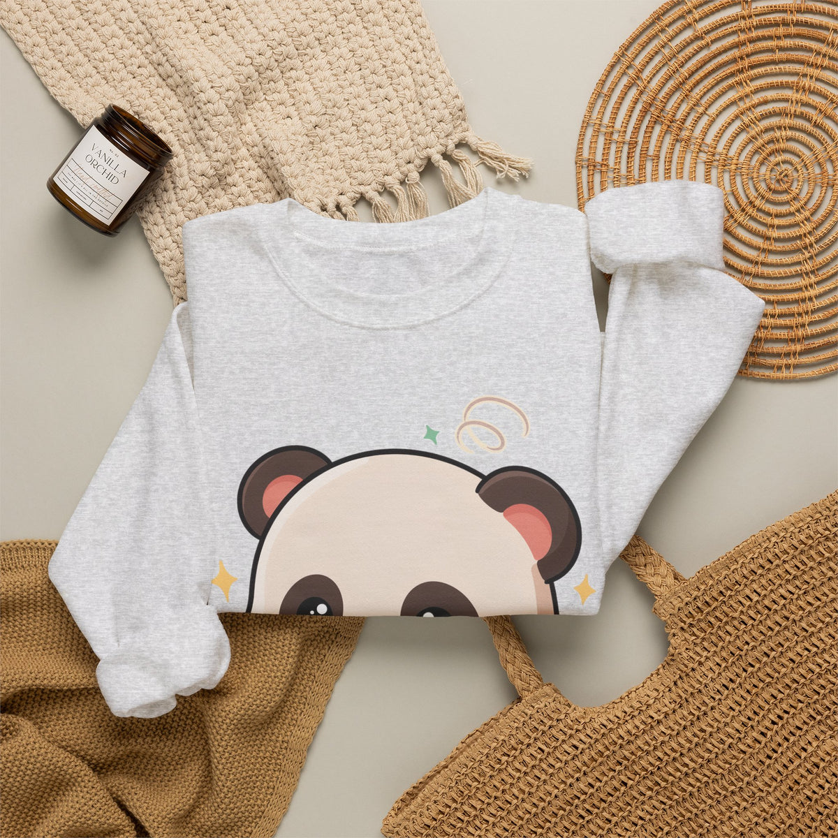 Cute Reading Panda Sweatshirt for Book Lovers