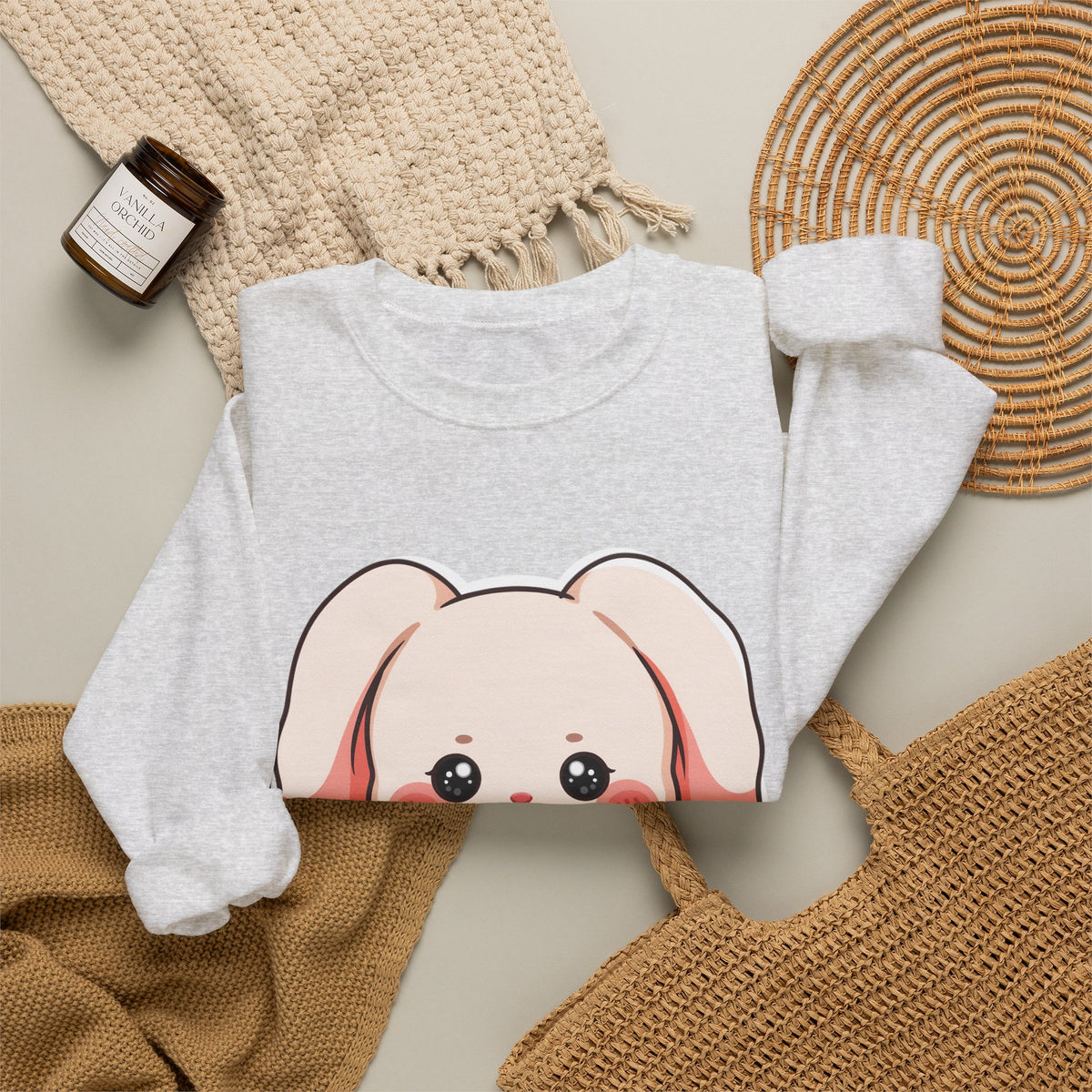 Kawaii Ramen Bunny Sweatshirt for Cute Foodie Fans