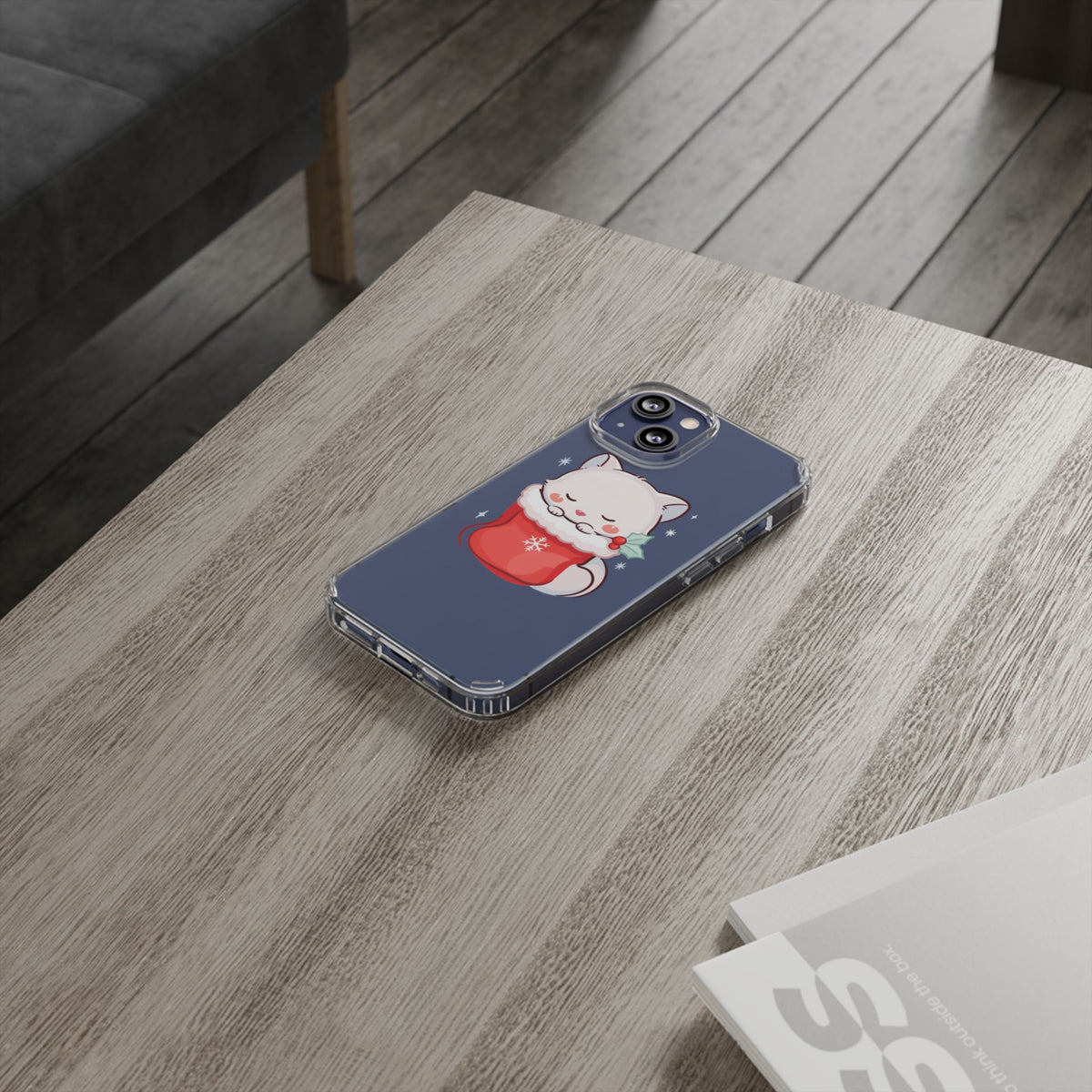 Christmas Fox Phone Case, Cute Holiday Stocking Gift
