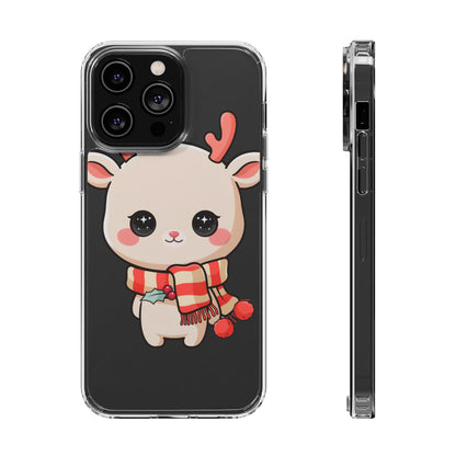 Christmas Reindeer Phone Case, Cute Kawaii Holiday Gift