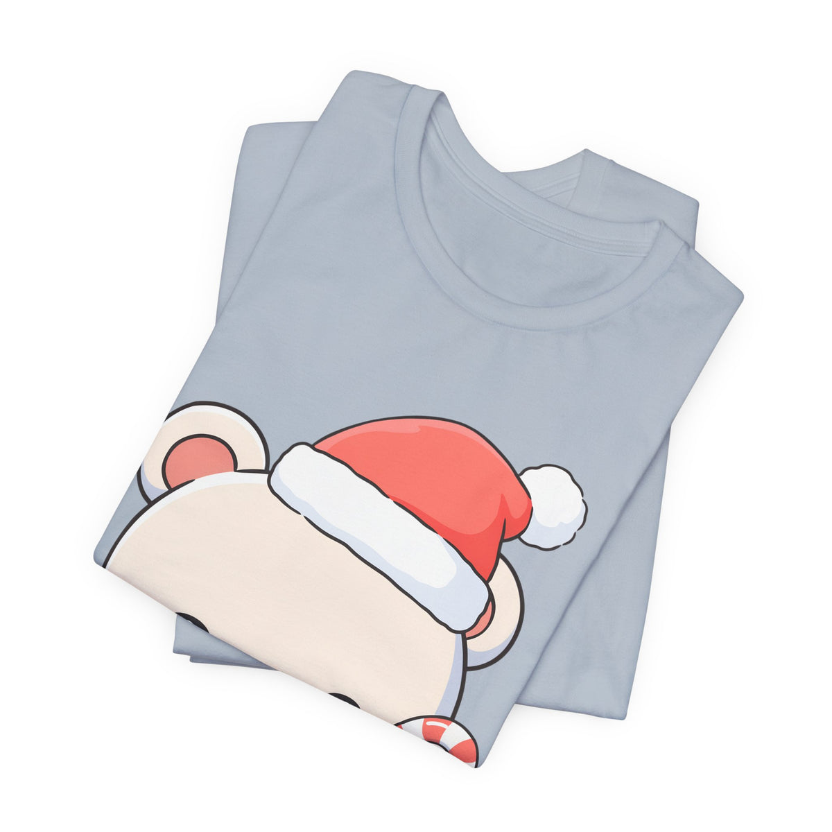 Kawaii Polar Bear Christmas Tee, Cute Holiday Gift