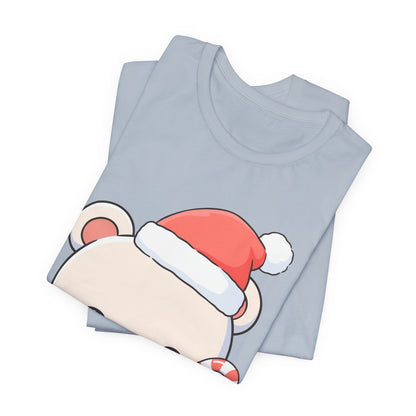 Kawaii Polar Bear Christmas Tee, Cute Holiday Gift