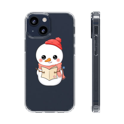 Kawaii Snowman Phone Case Reading to Santa