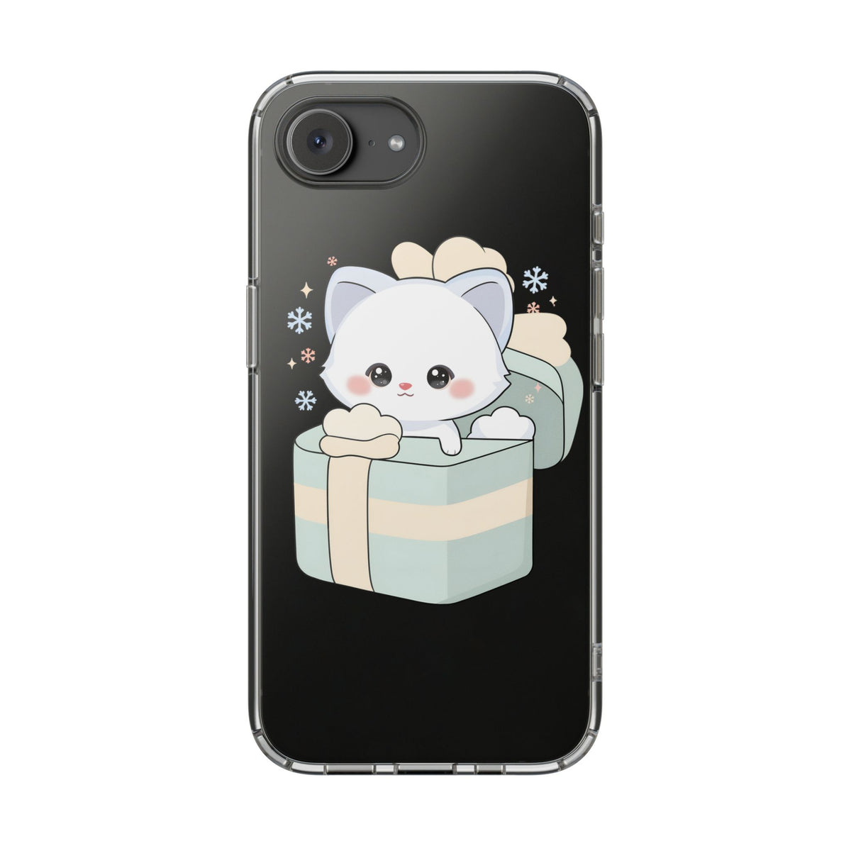 Kawaii Arctic Fox Clear Impact-Resistant Phone Case