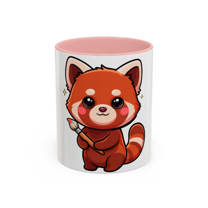 Kawaii Red Panda Accent Coffee Mug for Creative Days