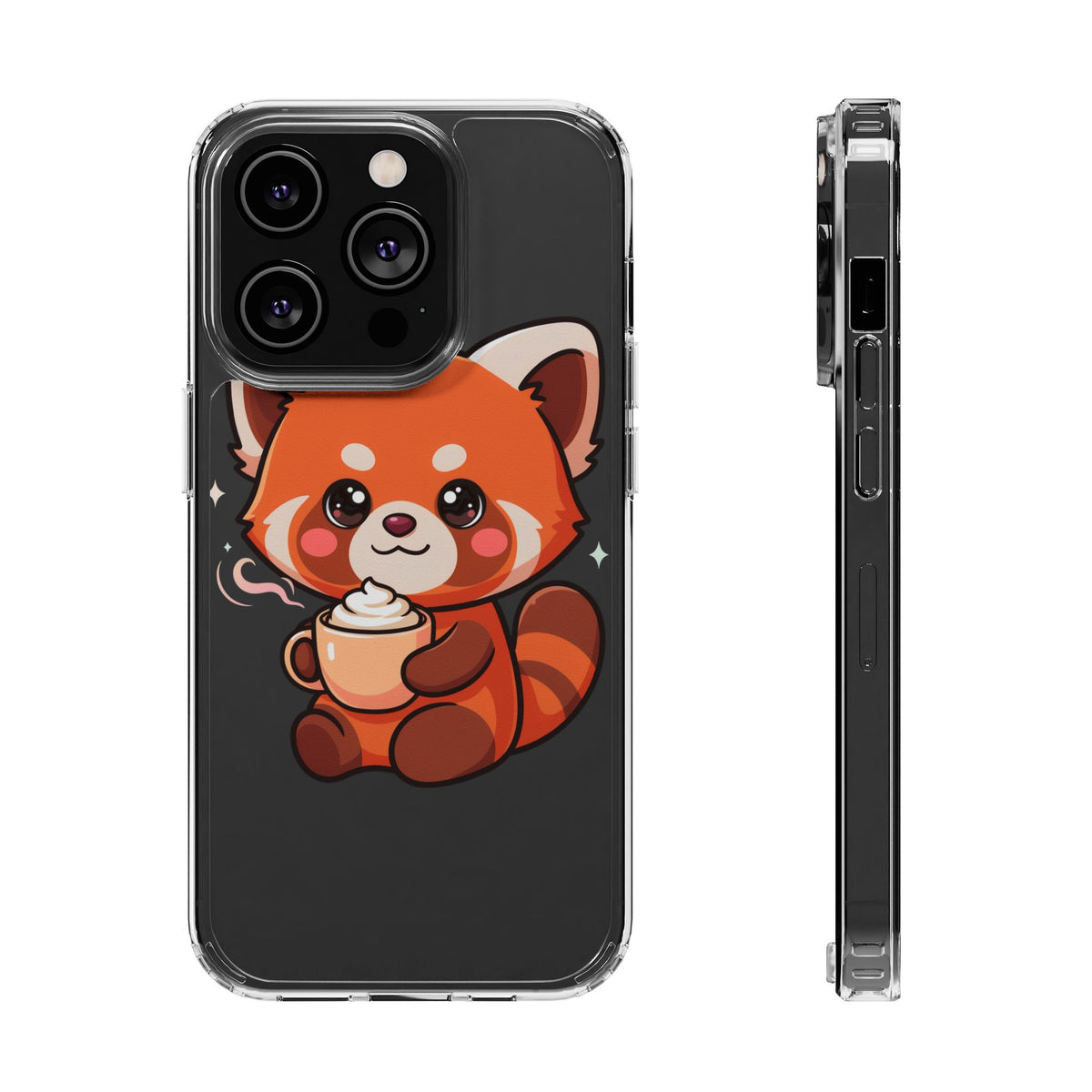 Kawaii Red Panda Phone Case with Latte