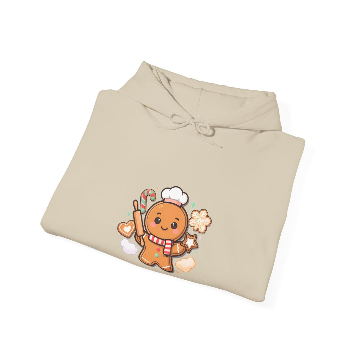 Kawaii Gingerbread Hoodie for Christmas Cookie Baking