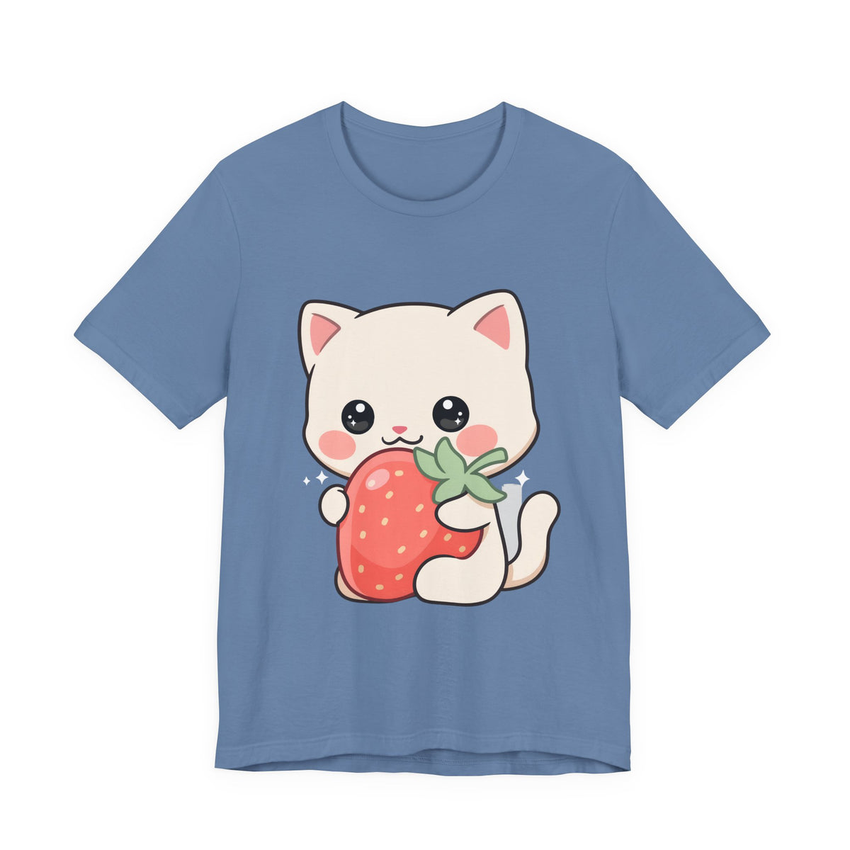 Kawaii Cat Strawberry T-Shirt, Cute Cat Lover Gift