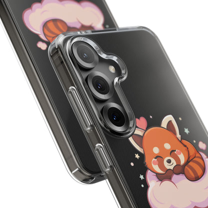 Cute Red Panda Phone Case, Dreamy Kawaii Cloud Art