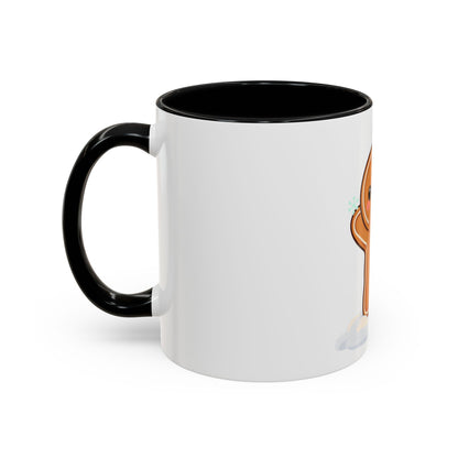 Kawaii Gingerbread Man Accent Coffee Mug for Winter Cheer