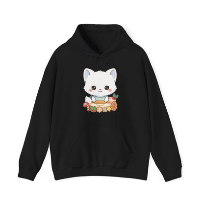Christmas Fox Baking Hoodie, Kawaii Cookie Baker Sweatshirt