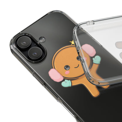 Kawaii Gingerbread Phone Case, Cute Winter Character