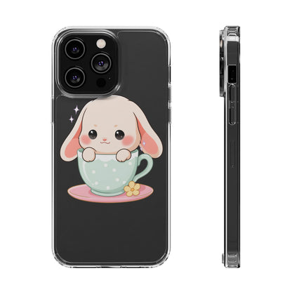 Kawaii Bunny Phone Case, Cute Teacup Rabbit
