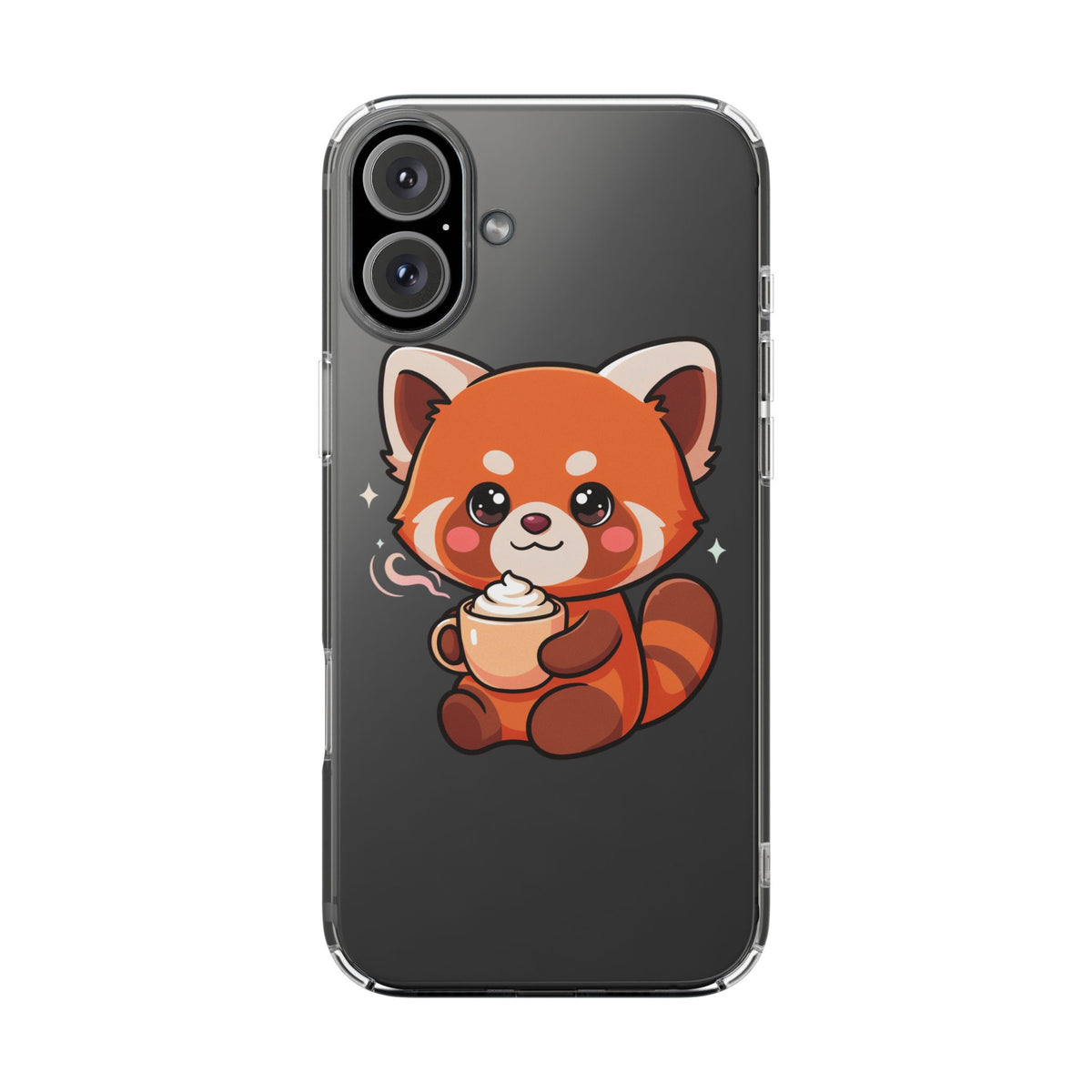 Kawaii Red Panda Phone Case with Latte