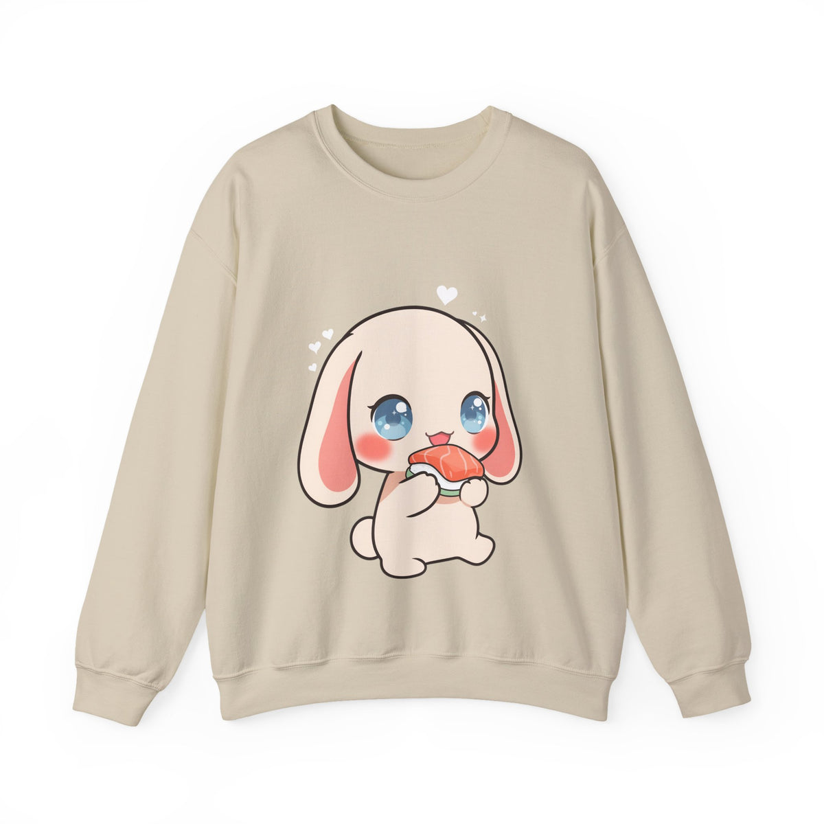 Kawaii Sushi Bunny Sweatshirt, Cute Chibi Crewneck