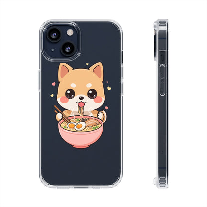 Kawaii Shiba Inu Ramen Clear Impact-Resistant Case
