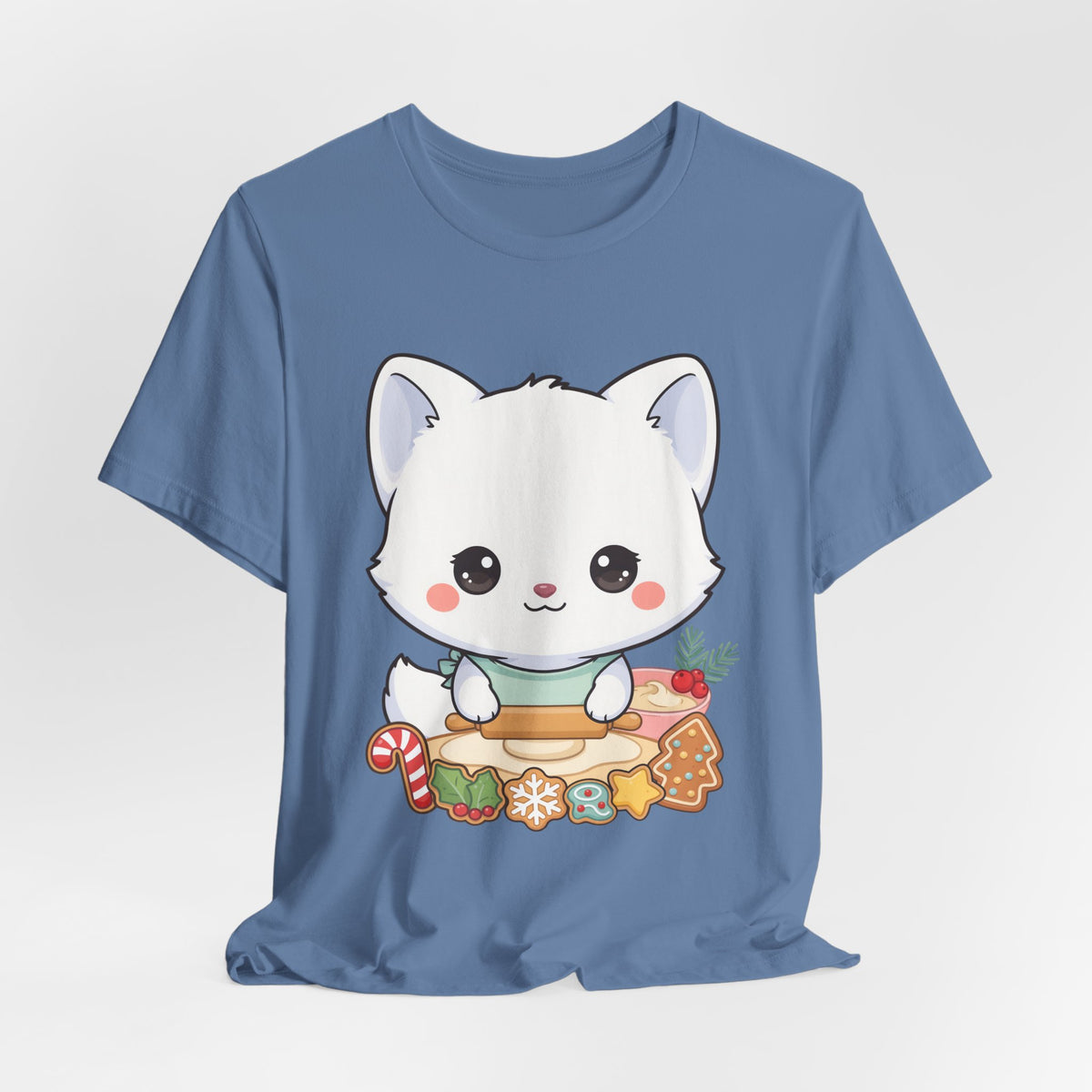 Kawaii Arctic Fox Christmas Baking T-Shirt