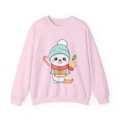 Christmas Snowman Baking Sweatshirt – Kawaii Holiday Crewneck