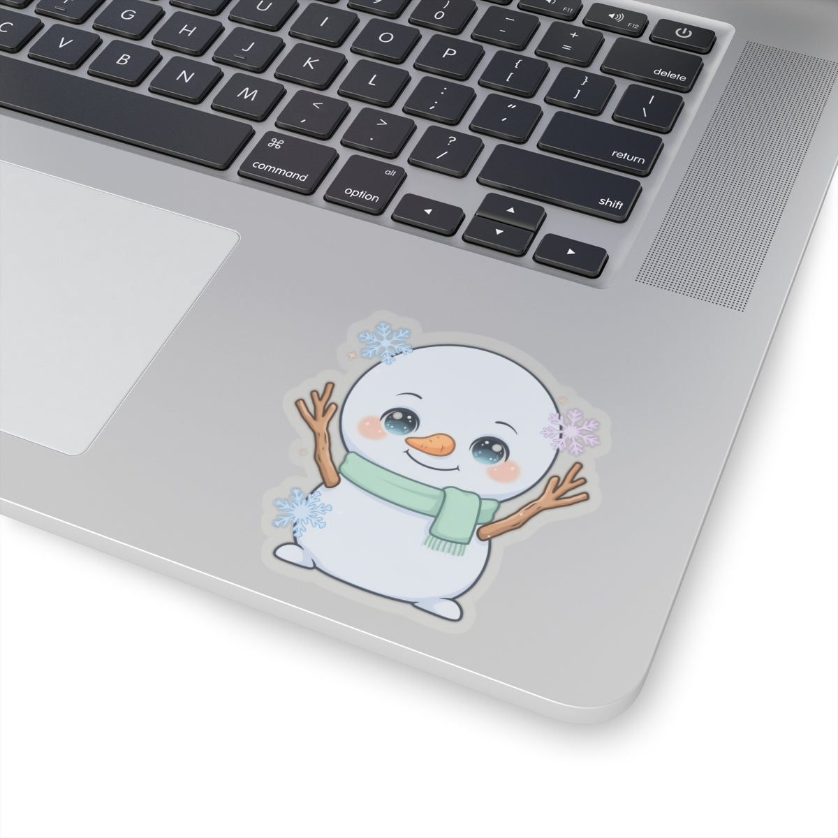 Kawaii Snowman Kiss-Cut Sticker for Winter Cheer