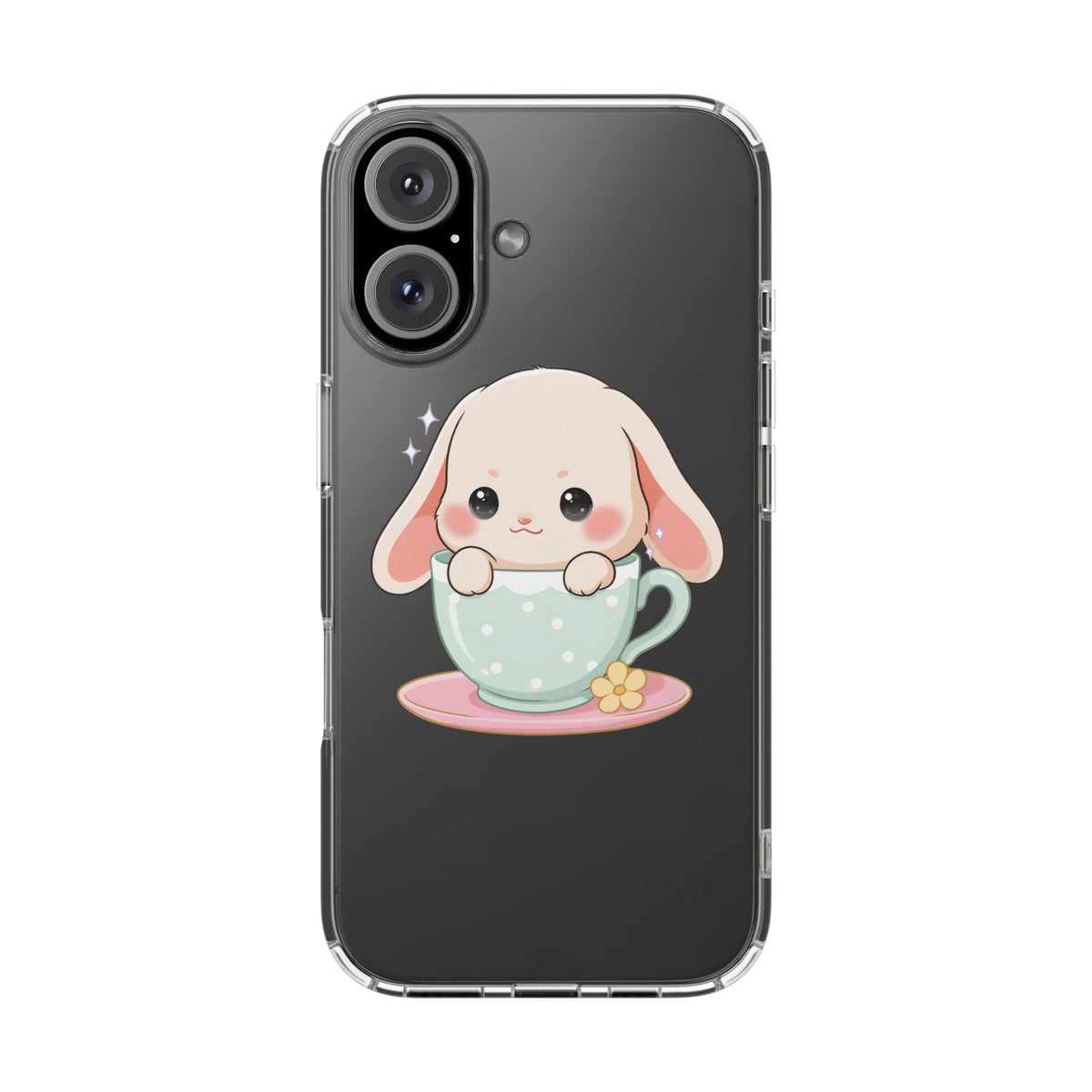 Kawaii Bunny Phone Case, Cute Teacup Rabbit