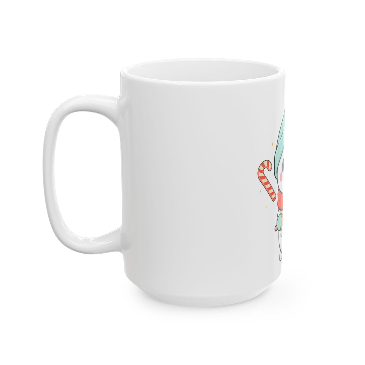 Christmas Snowman Baking Mug, Cute Holiday Ceramic Cup