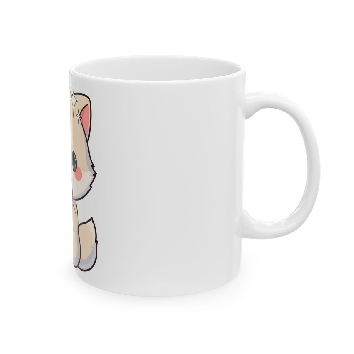 Kawaii Arctic Fox Mug for Cute Animal Lovers