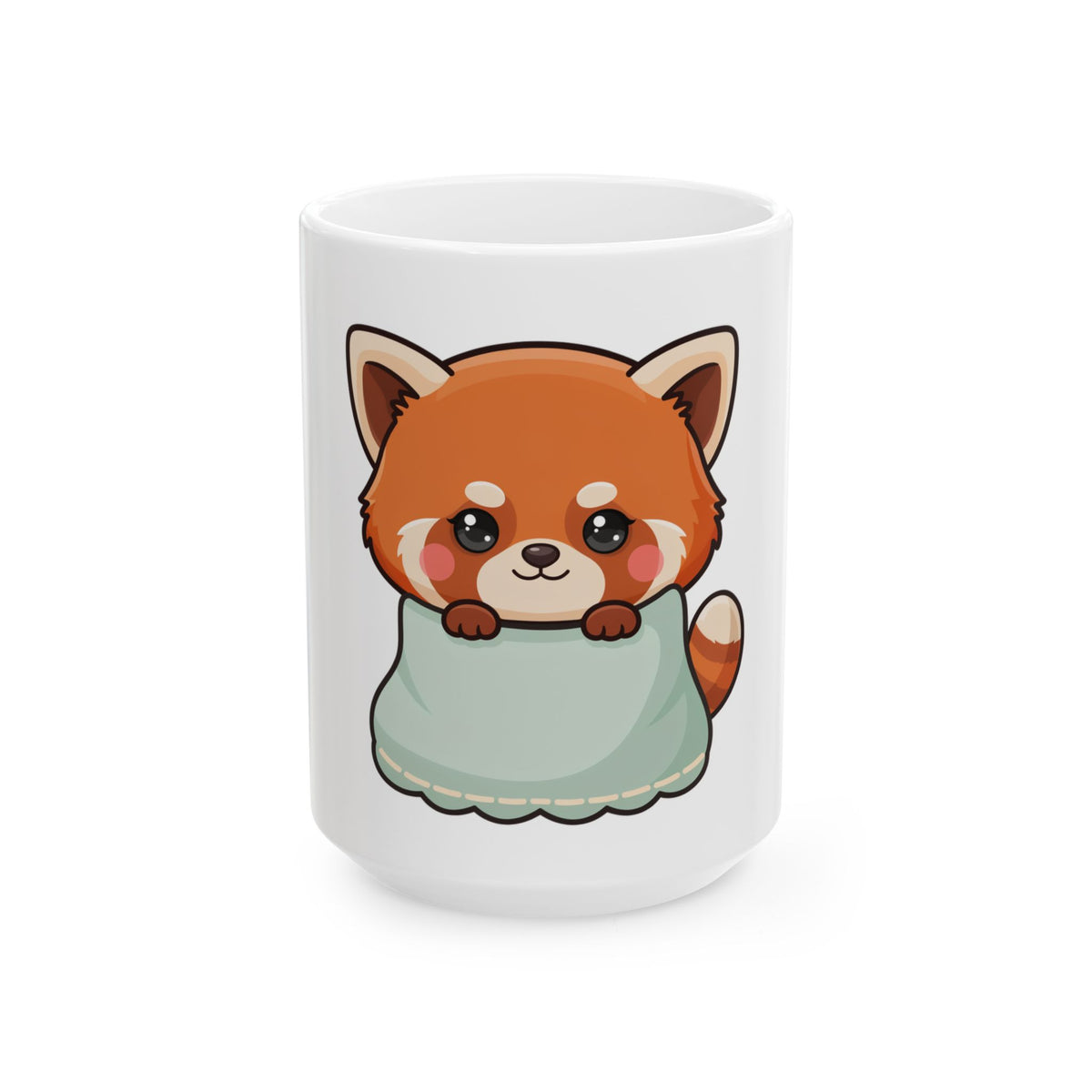 Kawaii Red Panda Mug, Cozy Chibi Animal Gift