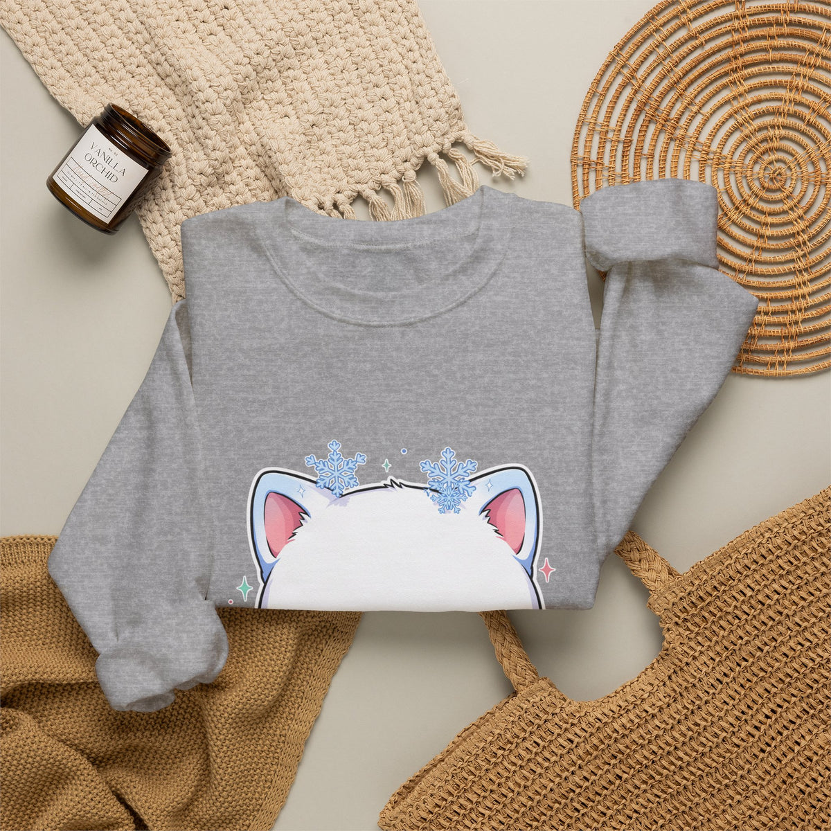 Kawaii Arctic Fox Sweatshirt for Cute Winter Animal Lovers