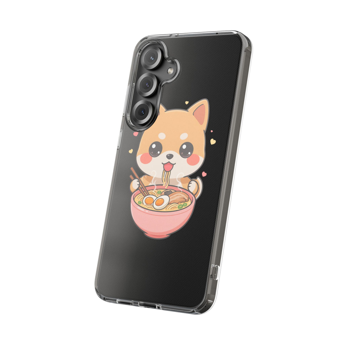Kawaii Shiba Inu Ramen Clear Impact-Resistant Case