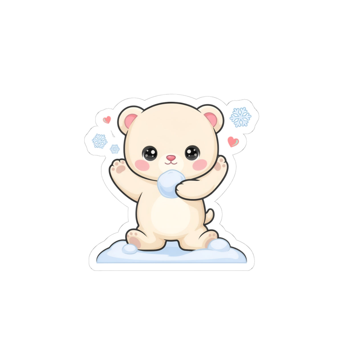 Kawaii Polar Bear Sticker for Laptops and Journals