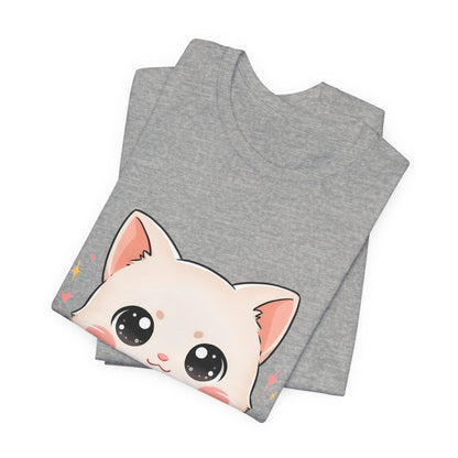 Kawaii Cat Artist T-Shirt for Creative Cat Lovers
