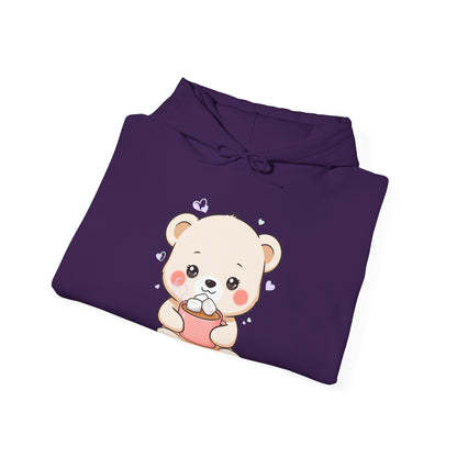 Kawaii Polar Bear Hoodie – Cozy Cocoa Cub Sweatshirt