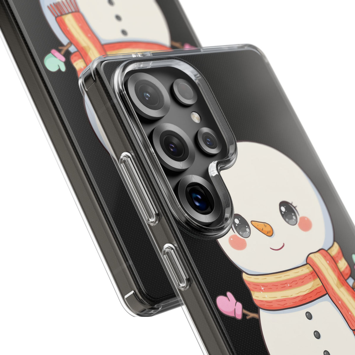 Kawaii Snowman Phone Case – Cute Christmas Clear Case