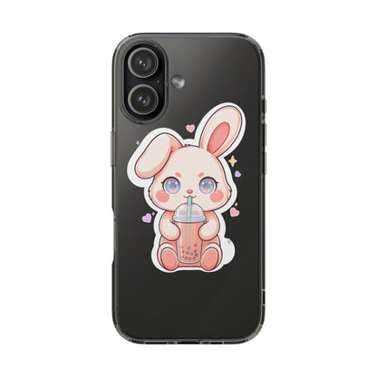 Kawaii Bunny Bubble Tea Phone Case for Boba Lovers