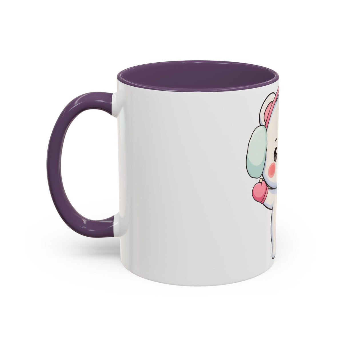 Kawaii Polar Bear Mug, Cute Winter Accent Coffee Mug