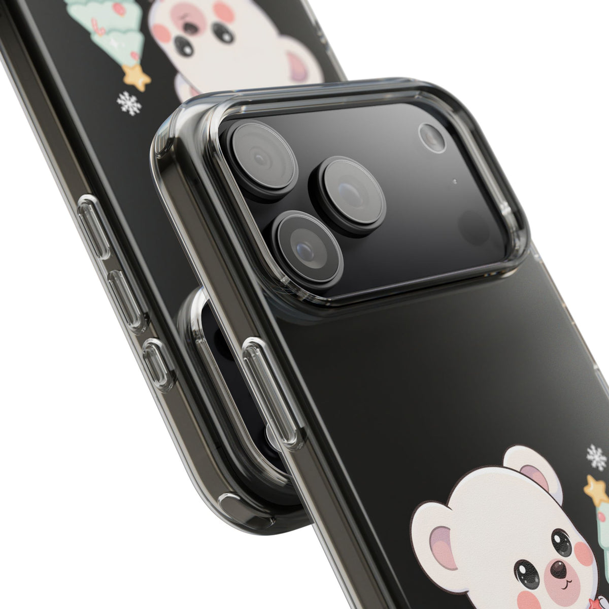 Christmas Polar Bear Phone Case, Kawaii Holiday Accessory