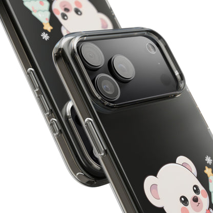Christmas Polar Bear Phone Case, Kawaii Holiday Accessory