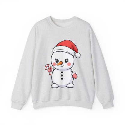 Kawaii Snowman Christmas Sweatshirt, Cute Holiday Gift