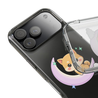 Kawaii Shiba Inu Phone Case – Crescent Moon Cutie