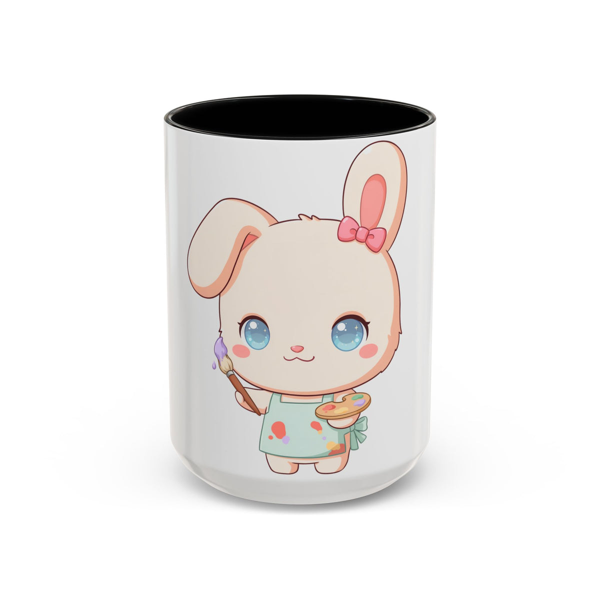 Kawaii Bunny Coffee Mug for Artists and Cute Art Lovers