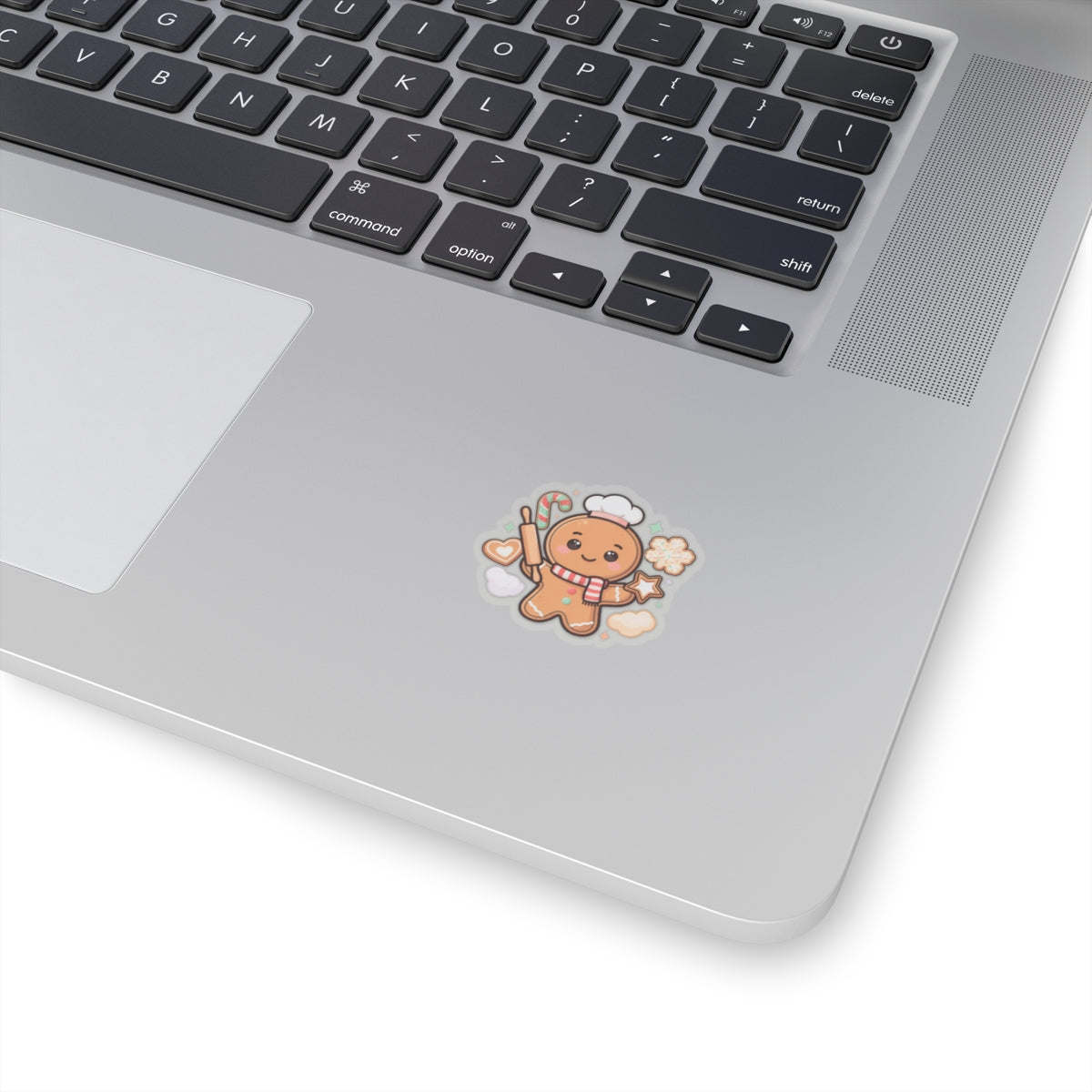 Kawaii Gingerbread Baker Christmas Kiss-Cut Sticker