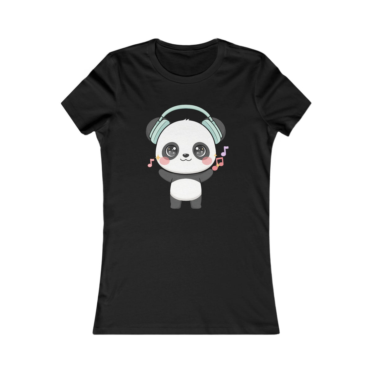 Kawaii Panda Music T-Shirt for Women