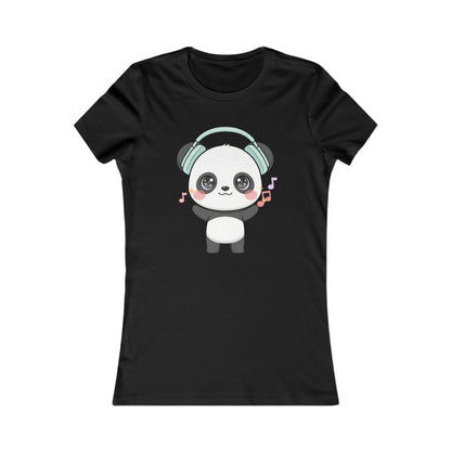Kawaii Panda Music T-Shirt for Women