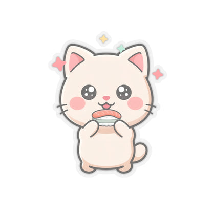 Kawaii Sushi Cat Sticker for Laptop and Journal