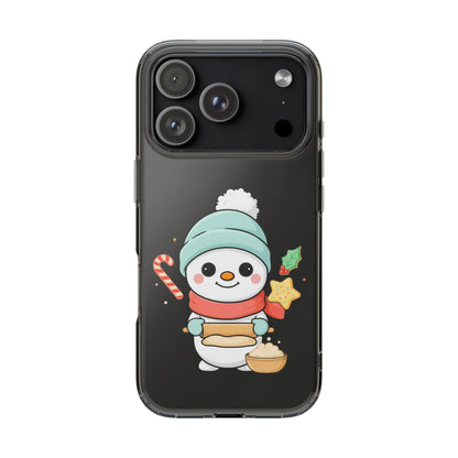 Christmas Snowman Phone Case, Cute Cookie Baker