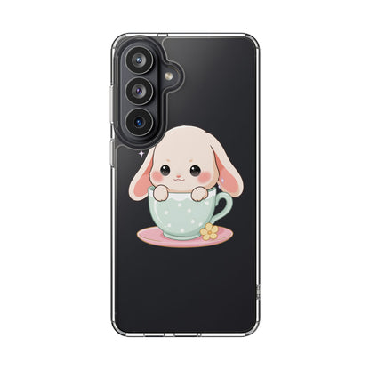 Kawaii Bunny Phone Case, Cute Teacup Rabbit