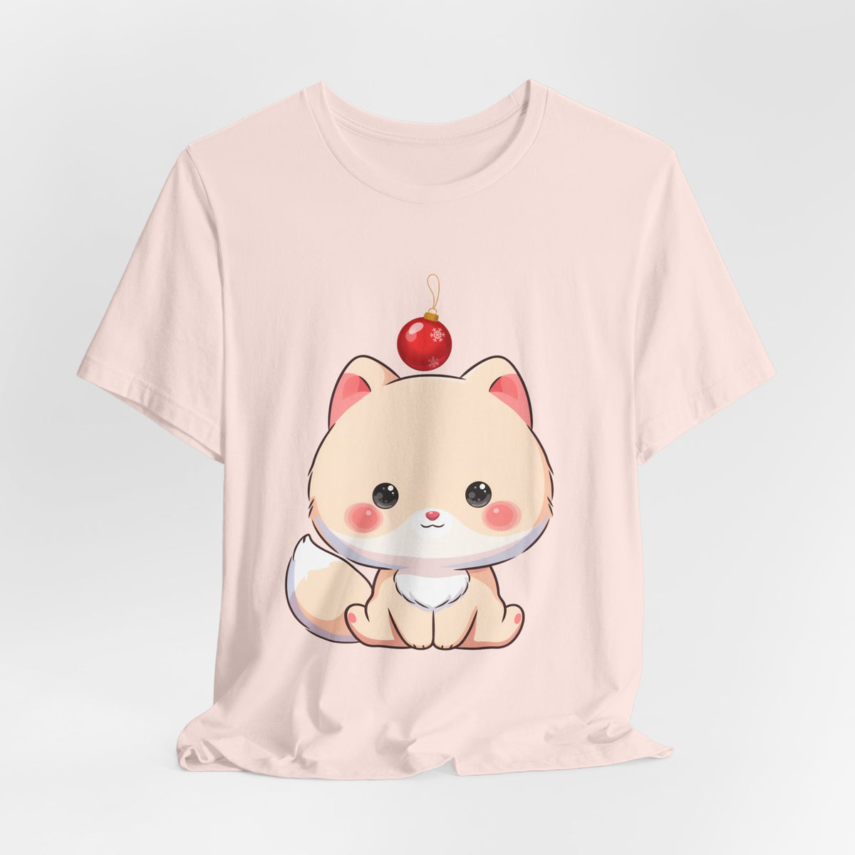 Kawaii Arctic Fox Christmas T-Shirt for Holiday Fans